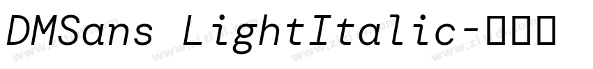 DMSans LightItalic字体转换